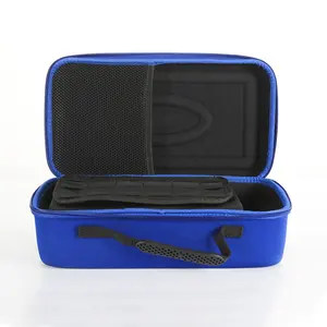 Custodia protettiva portatile antiurto nera di grandi dimensioni su misura da viaggio dura EVA porta strumenti custodia custodia con cerniera scatola