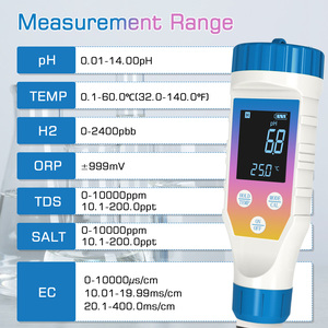 Analyseur numérique portable 7-en-1 de la qualité de l'eau (pH, TDS, EC, ORP, salinité) – Rapide et précis pour usage domestique et professionnel - Product Image 6
