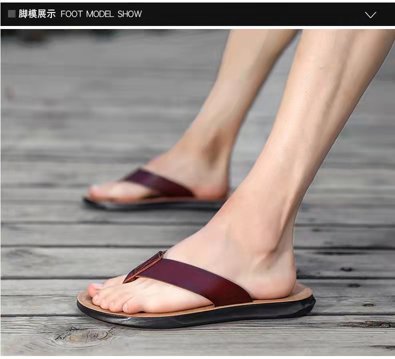 Summer Fashion Beach slippers PU shoes outdoor sandals flip flops for men
