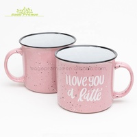 Mug à café personnalisé en céramique mouchetée 15 oz pour le camping – Collection 2026-2027 – Offre Spéciale