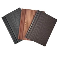 Revêtement mural en bois 3D réaliste WPC, bardage composite durable pour la décoration extérieure des jardins et des cours