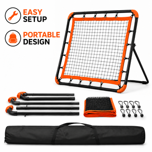 Red de Rebote Portátil para Fútbol, Equipo de Entrenamiento Ajustable para Práctica de Pases, <span class=keywords><strong>Porteros</strong></span> y Control del Balón - Product Image 6
