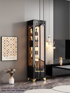 <span class=keywords><strong>Meuble</strong></span> de salon en bambou avec porte en verre, armoire à <span class=keywords><strong>vin</strong></span> avec roulettes, <span class=keywords><strong>meuble</strong></span> de rangement mural, petit rangement manuel, rouge 2024 - Product Image 2