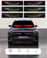 Señal de ventana de coche Panel de matriz LED Devil Eyes Light Eye Lamp Pantalla suave 14,72x3,62 pulgadas Pantalla programable grande para camión Coche