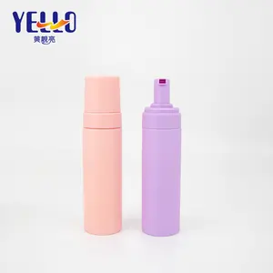 Ready Stock Empty 150Ml Plastic Pink Foaming Mousse Pump Bottle For Cleansing And Soup With Logo