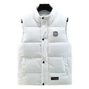 Hot Sales Winter warme ärmellose Bubble Jackets benutzer definierte Cord Puffer Weste für Männer