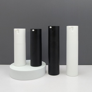 Customized 15ml 30ml 50ml <b>Plastic</b> Pp <b>Edge</b> Base Shape Snap Pump Mini Cream Serum Rotate Vacuum Airless Bottle for Skincare - Product Image 1