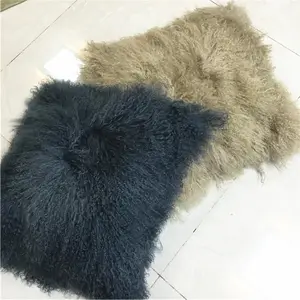 Black White Decorative Tibetan Lamb Fur Throw