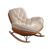Fauteuil à bascule design nordique moderne, chaise longue confortable et écologique pour chambre, salon, villa, appartement, parc, maison