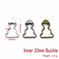 Accessoires de quincaillerie DIY : Boucle de ceinture métallique réglable en forme de gourde de 20 mm pour salopettes, jeans et vêtements