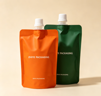 Pochette souple personnalisée avec bec verseur pour jus et liquides, sac en plastique de qualité alimentaire avec bouchon refermable, pochette à boisson