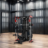Machine Smith multifonctionnelle réglable Freeman tout-en-un en acier durable pour la maison – Équipement de musculation pour la poitrine, les bras, les jambes et l'entraînement complet du corps