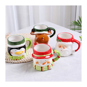 Дешевая оптовая продажа, керамическая кружка для кофе и чая 11 унций с сублимационным цветом внутри, рождественские подарки - Product Image 1