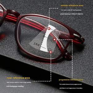 Gafas de Lectura Progresivas Multifocales Cuadradas con Filtro de Luz Azul Antideslumbrante para Computadora, Moda 2025, para Mujer - Product Image 4