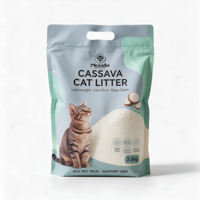 Litière pour chat en cassave et litière pour chat en tofu, en vrac, jetables dans les toilettes, pour chats, entrepôt UE