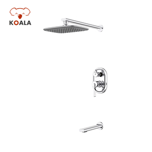 Oculta latón caliente y frío termostática cuarto de baño <span class=keywords><strong>grifo</strong></span> de la ducha <span class=keywords><strong>con</strong></span> ducha de lluvia cabeza - Product Image 4