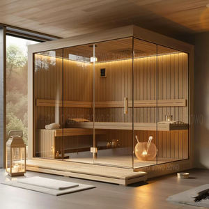 ساونا اليشم الصحية بالضوء الأحمر للعلاج بزاوية ساونا تجميع حجر منزل خشبي في الهواء الطلق الساونا الأكثر مبيعًا في سوق ألمانيا - Product Image 5
