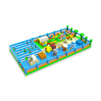 Grands enfants adultes dessin animé labyrinthe gonflable maison de rebond en plein air château sautant parcours d'obstacles aire de jeux douce parc d'amusement gonflable