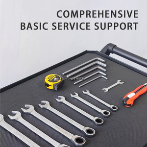 Bộ dụng cụ sửa chữa ô tô bằng thép không gỉ chất lượng cao, màu đỏ, kiểu mô-đun, có bánh xe, dạng tủ/thùng - Product Image 2