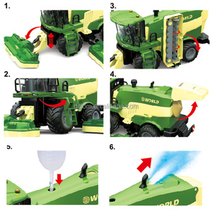 Modèle de <span class=keywords><strong>jouet</strong></span> de <span class=keywords><strong>tracteur</strong></span> agricole 6613 1/24 6CH en alliage, <span class=keywords><strong>tondeuse</strong></span> à gazon autopropulsée à disques, pulvérisateur RC 2.4G, moissonneuse-batteuse - Product Image 6
