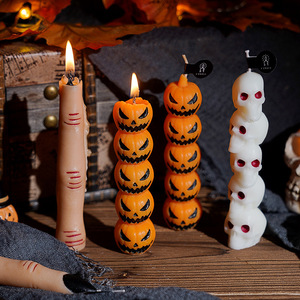 Velas aromáticas de calabaza y calavera para Halloween, decoraciones de parafina para fiestas, decoración de Halloween - Product Image 2