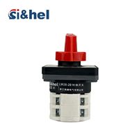 Interrupteur rotatif Si&hel LW28 20A blanc OFF-ON avec cadenas, insertion latérale, certifié CE 0-1, pour montage sur panneau IP20
