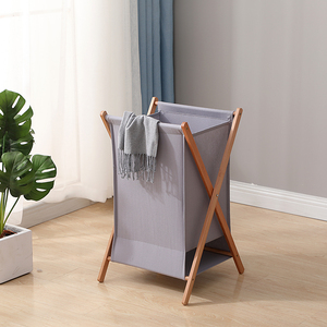 Cesto <span class=keywords><strong>para</strong></span> la <span class=keywords><strong>ropa</strong></span> sucia, cesta grande con soporte de madera <span class=keywords><strong>para</strong></span> dormitorio, baño y hogar - Product Image 2