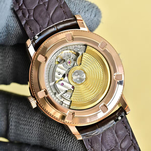 Reloj Automático con Esfera Guilloché, Resistente al Agua, Nuevo Modelo 2026, Caja en Oro Rosa, Segundero Pequeño, Esfera Blanca Texturizada, Reloj Mecánico de Lujo para Hombre - Product Image 5