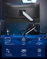 Support mural ergonomique à suspension pour bureau, e-sport, jeux, ordinateur, écran LCD, support à suspension mécanique