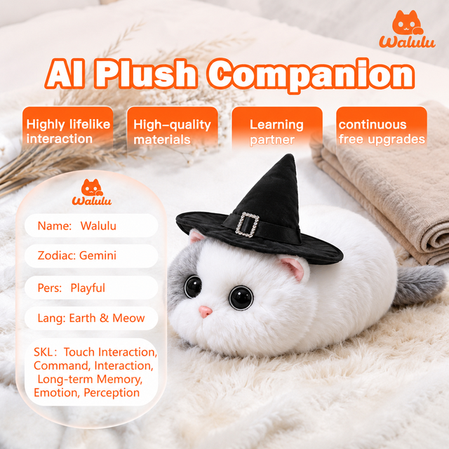 Interactive Cat Toy OEM ODM Intelligent Robot Plush Soft Interactive Cat for Kids Learning Wholesale Manufacturer