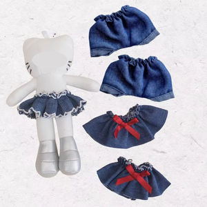 नई गुड़िया कपड़े लंबे पैर की टी डेनिम शॉर्ट्स और स्कर्ट, पोशाक परिवर्तन पोशाक और सहायक उपकरण - Product Image 6