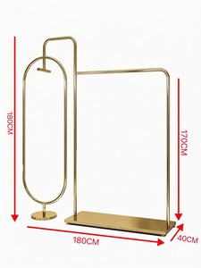Nouveau design, présentoir en acier inoxydable doré, support d'affichage durable pour boutique de vêtements - Product Image 6