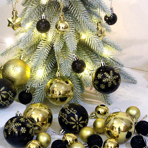 Ychon Boules <span class=keywords><strong>de</strong></span> Noël <span class=keywords><strong>Lot</strong></span> <span class=keywords><strong>de</strong></span> 44 Pièces 3-6cm, Décorations en Plastique pour Sapin, Ornements Suspendus Cadeaux et Fournitures - Product Image 6