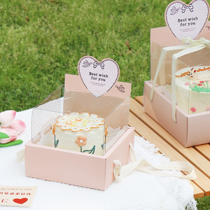 Boîte conception personnalisée emballage de gâteau impression carton blanc biodégradable boîtes détachables pâtisserie cuisson gâteau avec couvercle - Product Image 3