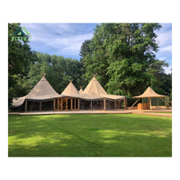 Tente pointue kaki d'extérieur, grande tente tipi, tente de fête imperméable