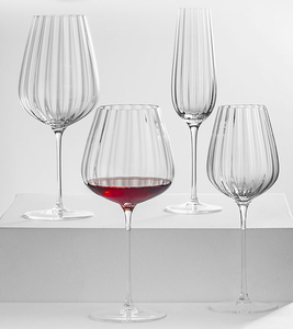 Verres à vin rouge à rayures verticales, cristal de qualité supérieure, flûtes à champagne pour hôtel et restaurant, verres à eau, gobelets à vin - Product Image 5