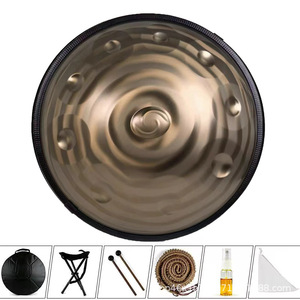 Fábrica Personalizar 9 10 Tambores Handpan de 12 tonos Forjado <span class=keywords><strong>a</strong></span> mano <span class=keywords><strong>a</strong></span> <span class=keywords><strong>440</strong></span> <span class=keywords><strong>Hz</strong></span> y <span class=keywords><strong>432</strong></span> <span class=keywords><strong>Hz</strong></span> Tambor etéreo y Tambor de lengüeta de acero - Product Image 4