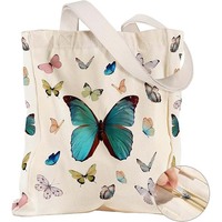 Sac fourre-tout en toile vierge imprimable, réutilisable et lavable, idéal pour la peinture DIY et l'emballage de cadeaux personnalisés