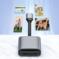 Lector de tarjetas MS/SD 2 en 1 de alta velocidad Interfaz USB externa para cámara Sony Olympus CCD Teléfono móvil y tableta