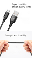 Cable USB trenzado de nailon de 1M, carga rápida 2.4A para iPhone, Cable de teléfono móvil multicolor para uso en ordenador