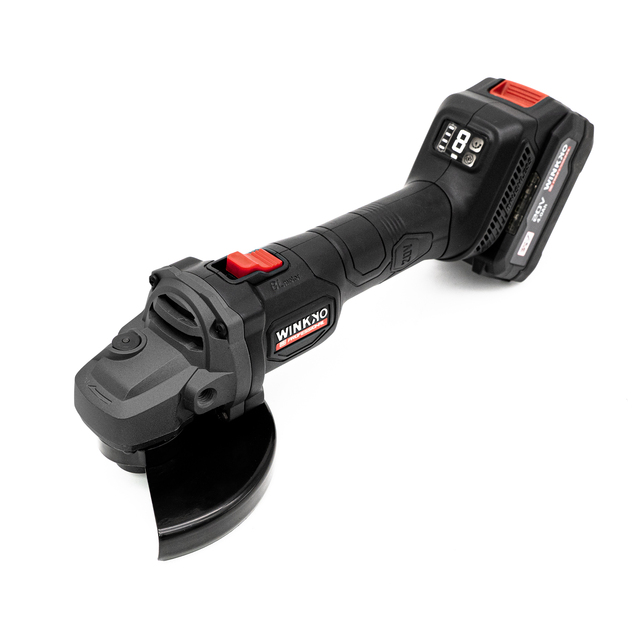 Industrial Cordless Angle Grinder with Brushless Motor Slide Switch Lithium Battery