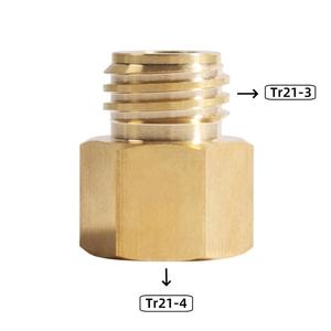 Adaptateur de conversion de gaz CO2 pour soda, filetage femelle Tr21-4 vers filetage mâle Tr21-3, sortie pour réservoir Cube, en cuivre doré, raccords OEM Zimakyfa - Product Image 4