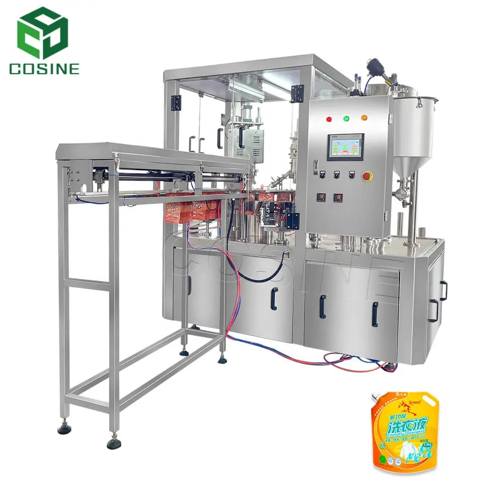 COSINE Sunflower cooking palm 1 kg oil shortening spout pouch packing filling capping machine