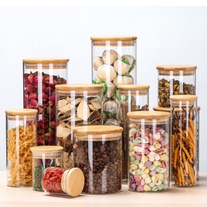 Pot de stockage d'épices de qualité alimentaire à haute teneur en borosilicate couvercle scellé en verre direct d'usine classique pour le stockage de cuisine céréales de fruits secs - Product Image 6