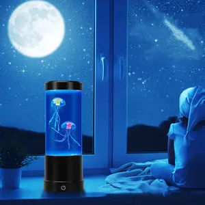 Lampe méduse LED, veilleuse avec télécommande, lumières décoratives pour la maison, aquarium, cadeau d'anniversaire pour enfants, recharge USB - Product Image 1