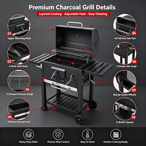 Parrilla de carbón para barbacoa, parrilla de carbón para barbacoa al aire libre, parrilla de carbón para barbacoa argentina - Product Image 4