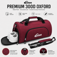 Sac de sport et de voyage personnalisé avec logo, grande capacité, étanche, séparation sec/humide et compartiment à chaussures, idéal pour la gym et l'entraînement
