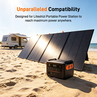 Station d'alimentation portable de camping en plein air à haute efficacité avec kit de panneaux solaires pliables 400W, chargeur étanche pour le camping et la randonnée