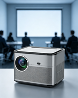 Projecteur LCD LED intelligent HTP Q8 Full HD 1080p, stéréo HIFI, compatible 3D, 450 lumens ANSI, 8 Go de ROM, pour cinéma maison et entreprise