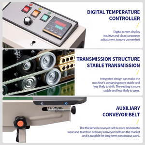 FR-770 Scelleuse horizontale automatique de bureau pour sacs en papier kraft et plastique de 40 cm, machine de scellage continu pour sachets alimentaires - Product Image 6